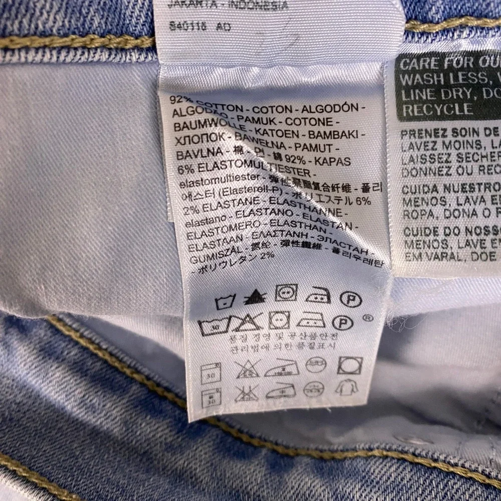 Levis 311 Shaping Skinny Jeans Men's Size 38x32 Light Wash Blue Stretch Denim